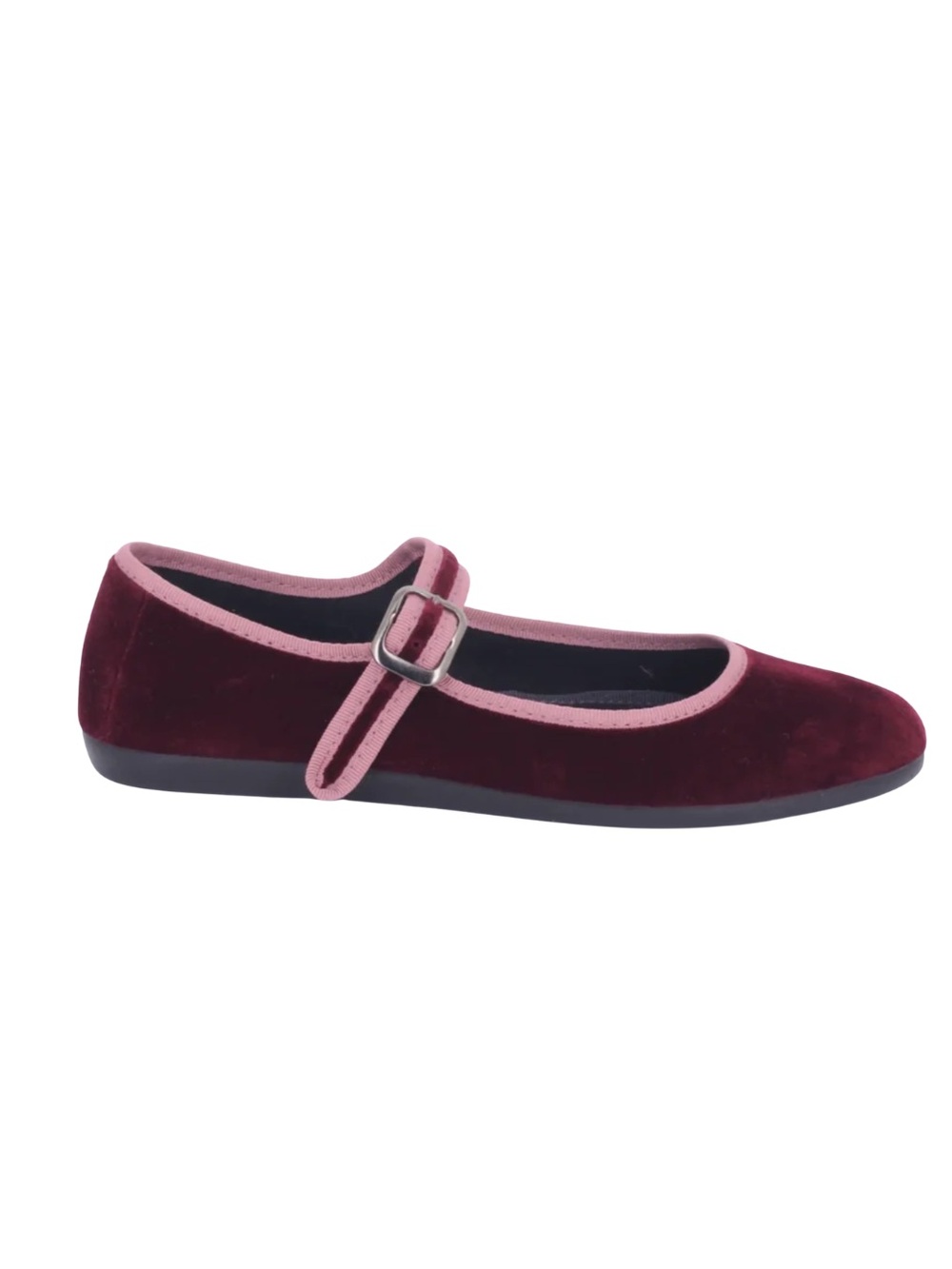 Burgundy Velvet Ballet Mary Jane Flats Size 41 US 10 10.5 Shoes